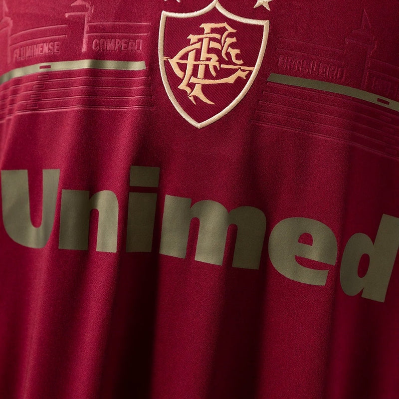 Camisa Adidas Fluminense III 12/13 - Vinho+Dourado
