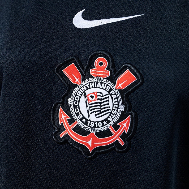 Camisa Corinthians II 25/26 Torcedor Nike Feminina - Preto+Branco