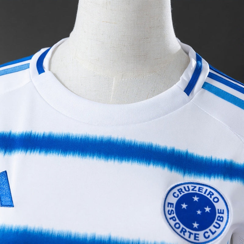 Camisa Cruzeiro II 25/26 Adidas Feminina - Branco+Azul