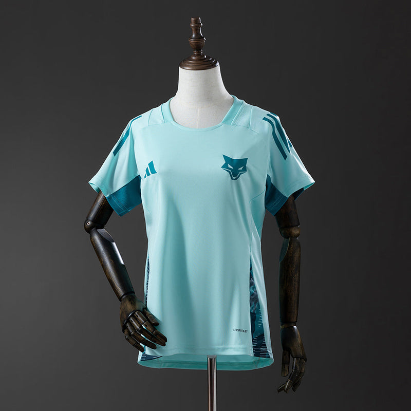 Camisa Cruzeiro Treino 2025/26 Feminina Adidas - Azul Turquesa Claro