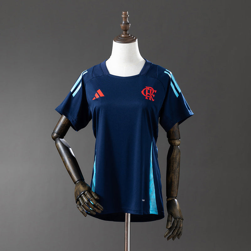 Camisa Flamengo Comissão Técnica Treino 25/26 Feminina Adidas - Azul Marinho