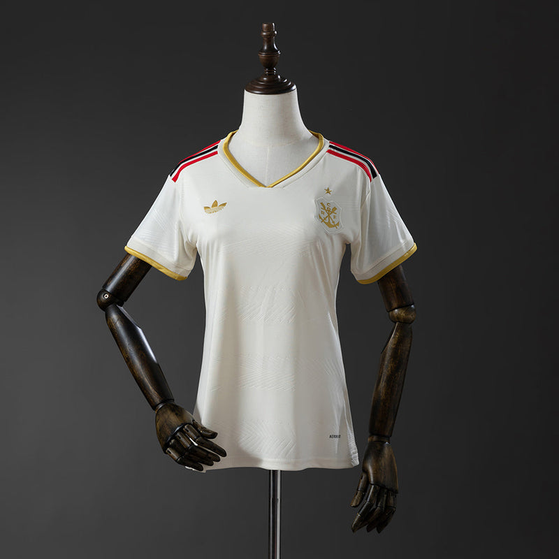 Camisa Flamengo III 25/26 Torcedor Adidas Feminina- Off White