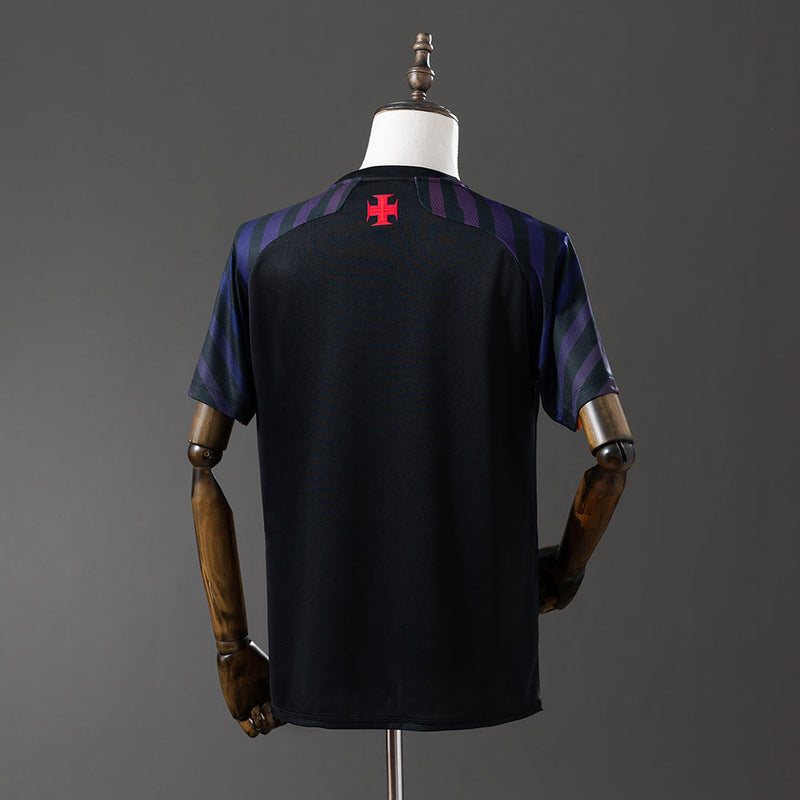Camisa Kappa Vasco Aquecimento 2024 Masculina Preta