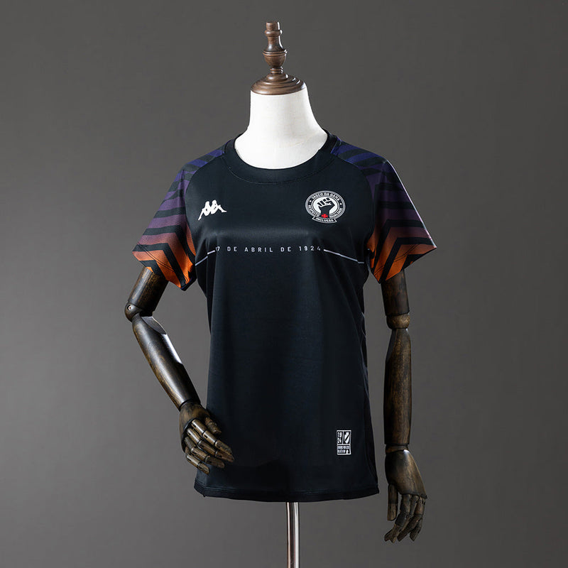 Camisa Kappa Vasco Aquecimento 2024 Feminina Preta