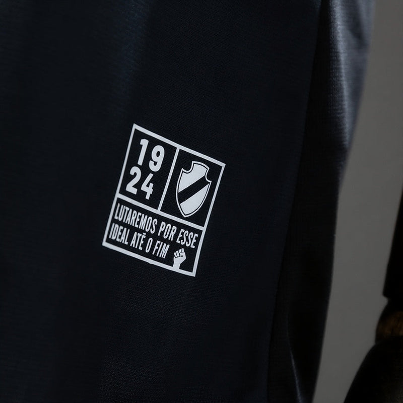 Camisa Kappa Vasco Aquecimento 2024 Feminina Preta