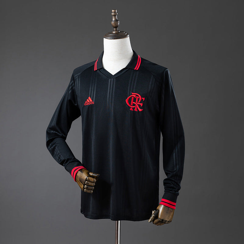 Camisa Retrô Flamengo III 2019/20 Preta Classic Edition Manga Longa