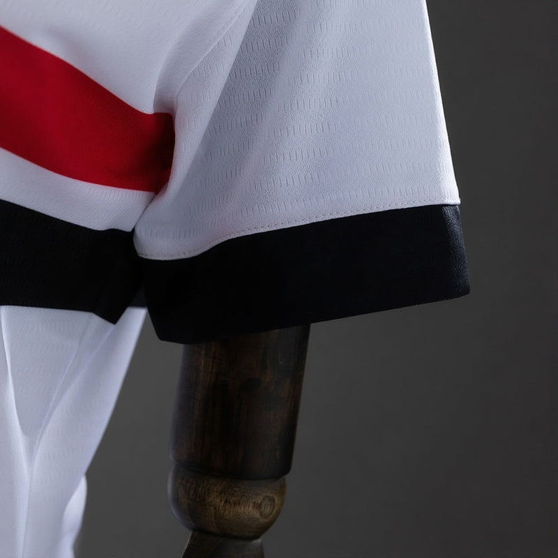 Camisa São Paulo I 24/25 New Balance Feminina - Branco+Vermelho