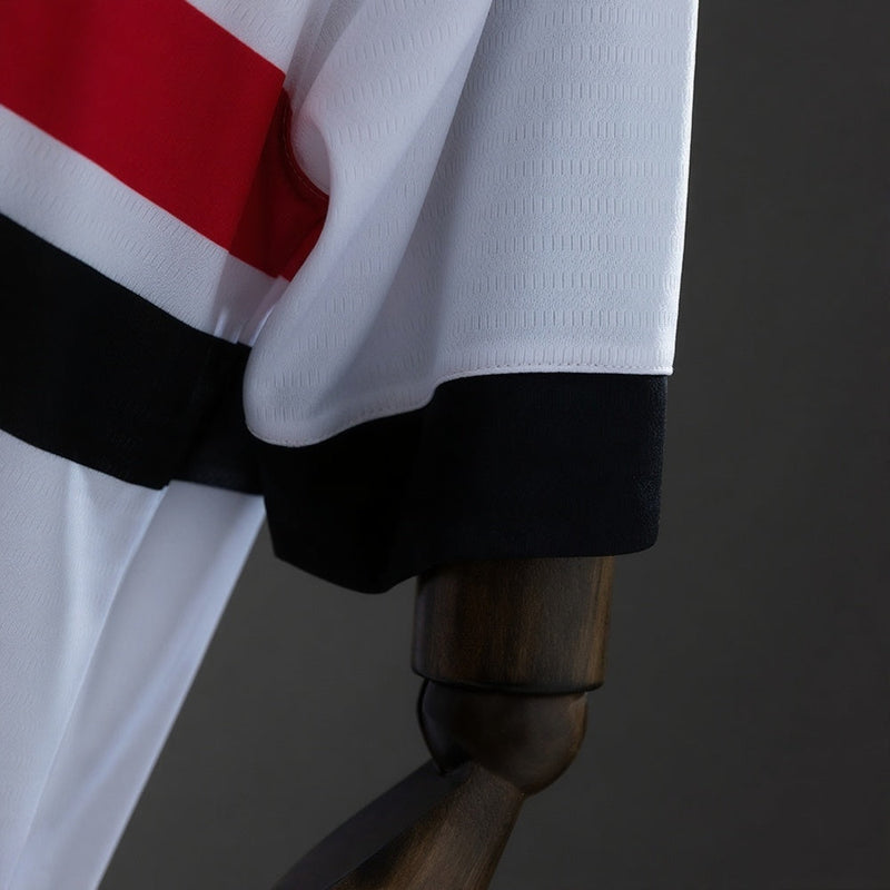 Camisa São Paulo I 24/25 New Balance Masculina - Branco+Vermelho