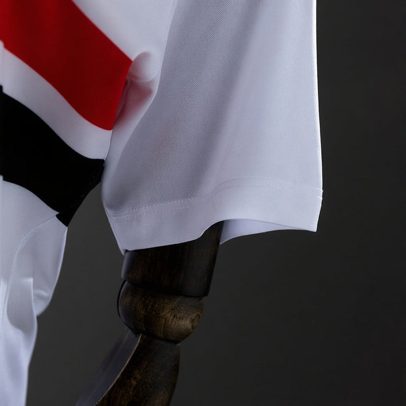 Camisa São Paulo I 25/26 New Balance - Branco+Vermelho Feminina