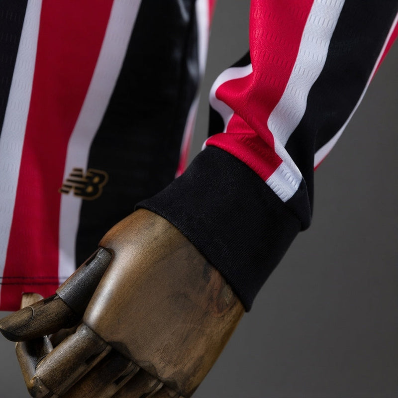 Camisa São Paulo II 24/25 New Balance Manga Longa - Vermelho+Branco