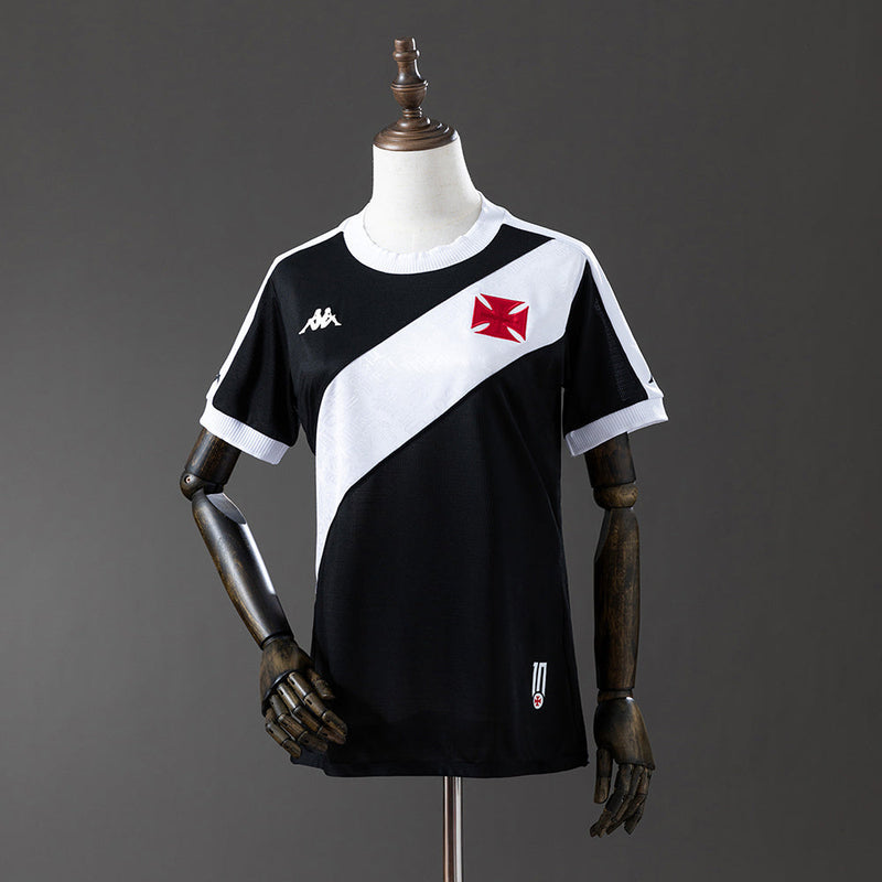 Camisa Vasco I 24/25 Kappa Feminina - Preto+Branco