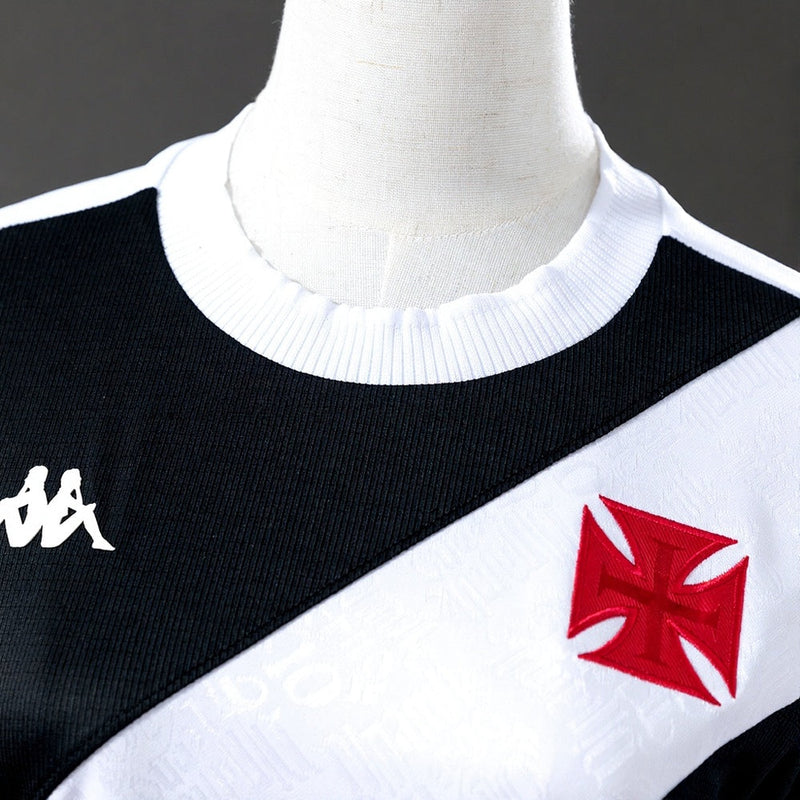 Camisa Vasco I 24/25 Kappa Feminina - Preto+Branco