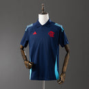 Camisa polo Flamengo Comissão Técnica Treino 25/26 Adidas - Azul Marinho