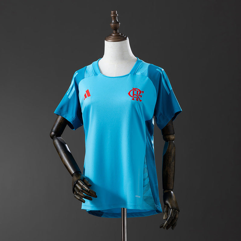 Camiseta Treino Flamengo 25/26 - Azul Ciano Feminino