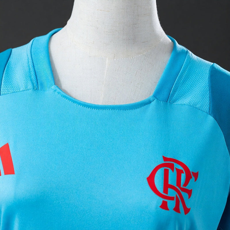Camiseta Treino Flamengo 25/26 - Azul Ciano Feminino