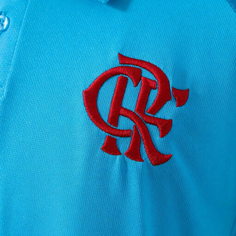Camiseta polo Treino Flamengo 25/26 - Azul Ciano